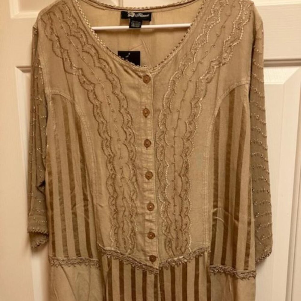 Whimsical Taupe Tunic
